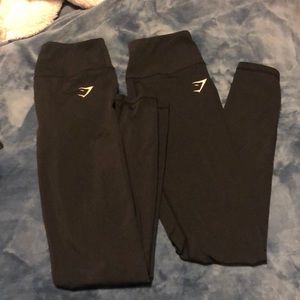 High waisted black gymshark skinny ankle leggings